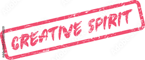 Foto Creative Spirit distressed red stamp symbolizing artistic passion and imaginativ