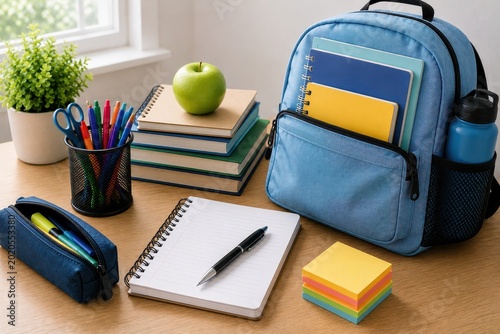 Backpack School Supplies, Notebook, Student Desk Organization