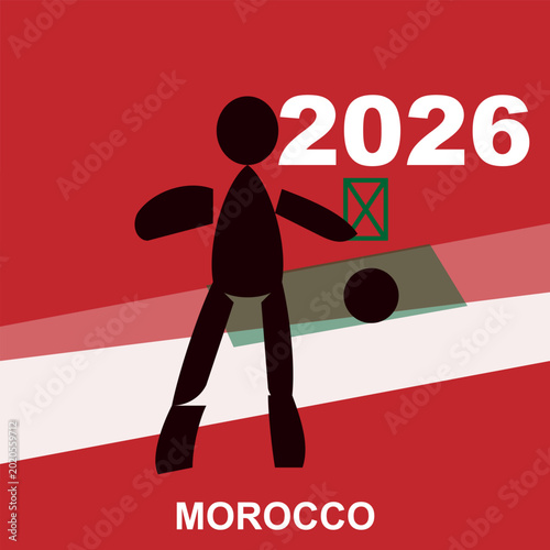 Foto Morocco 2026 Soccer World Cup Vote Illustration