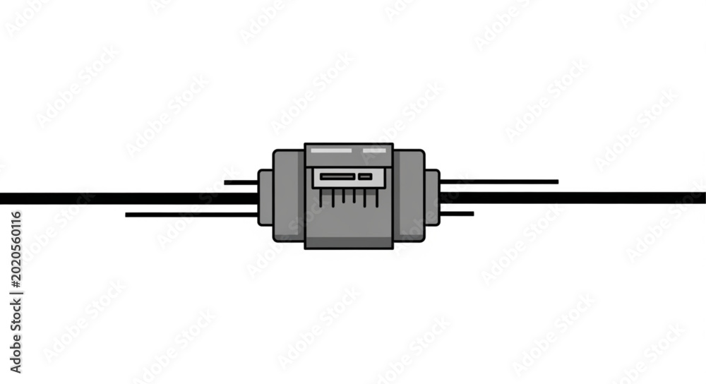 Fotografia Electrical meter on a wire connection.