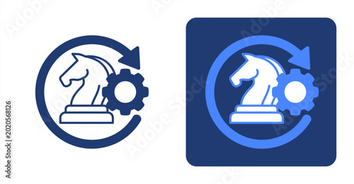 Billede på lærred Recovery Strategy icon, with contrast background.