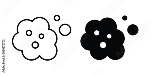 Foto Foam icon line vector set. Solid style icons