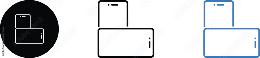 Foto Mobile Screen Rotation and Responsive Design Icon Set