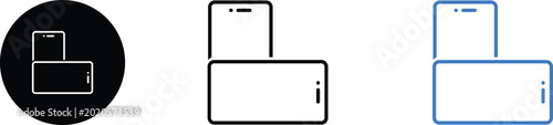 Photos Mobile Screen Rotation and Responsive Design Icon Set