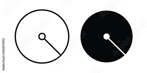 Photos Radius icon line vector set. Solid style icons