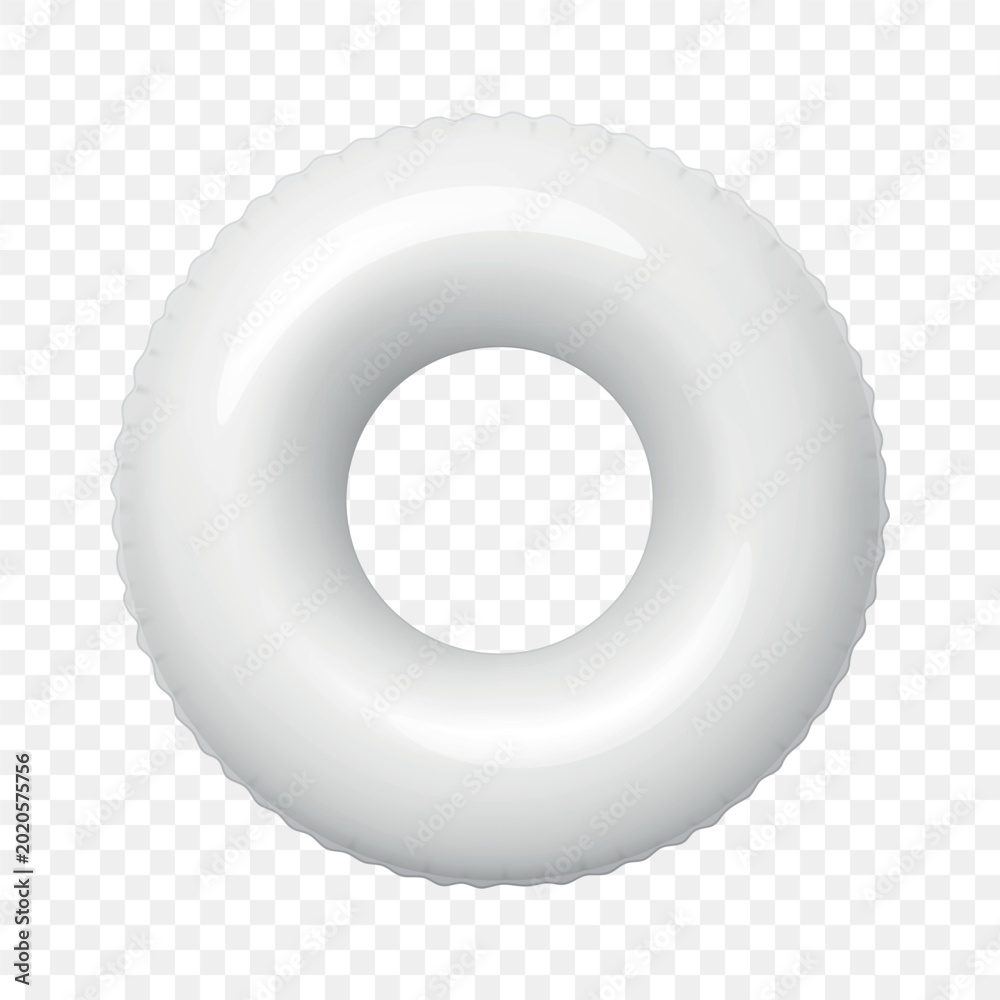 Fotografia Vector White Inflatable Swim Ring Isolated