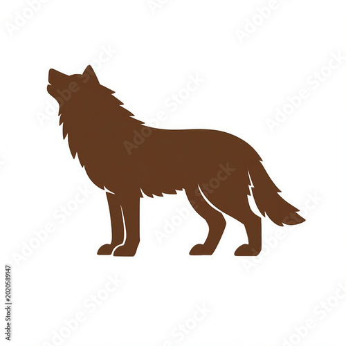 Silhouette of a wolf vector illustration