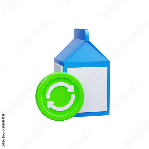 Metal Recycling 3d render icons