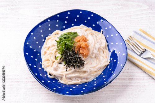 辛子明太子クリームパスタ