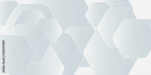 Tableau sur toile White background abstract art vector illustration with hexagon shape