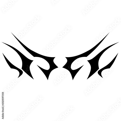 Bild auf Leinwand Metalcore ornament silhouette