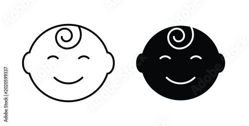 Baby icon symbol for web and ui. Vector icon