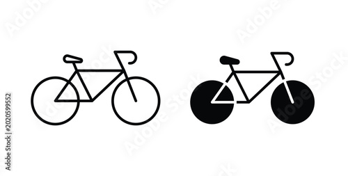 Tableau sur toile Bicycle icon symbol for web and ui. Vector icon