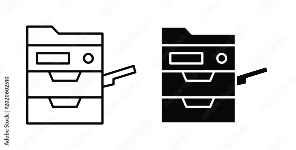 Foto Copy Machine icon symbol for web and ui. Vector icon