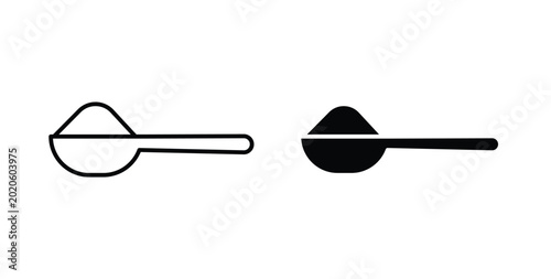 full spoon icon symbol for web and ui. Vector icon