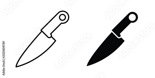 knife icon symbol for web and ui. Vector icon