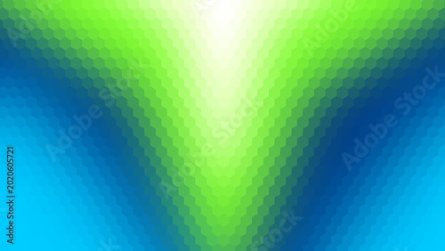 Schilderij op canvas background design with light blue, blue, and light green gradient hexagon pattern surface