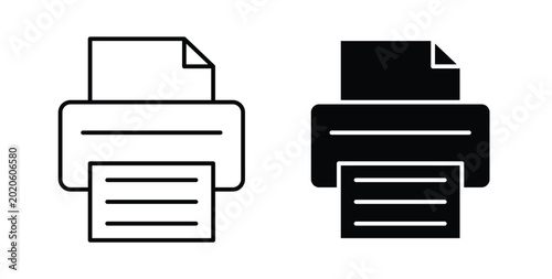 Print icon symbol for web and ui. Vector icon