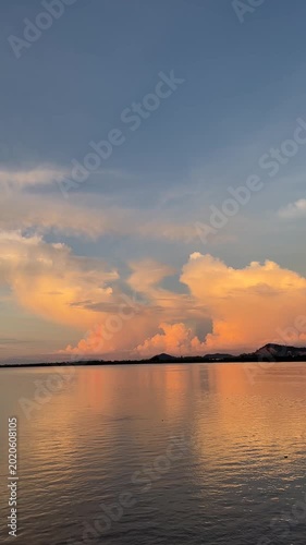 Sunset over the sea