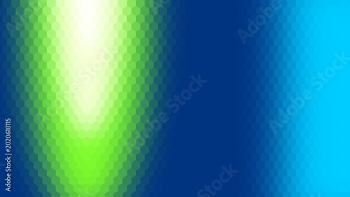 Foto background design with light blue, blue, and light green gradient hexagon pattern surface