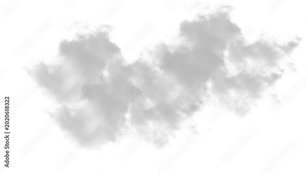 Obraz premium White Smoke Cloud Isolated On Isolated Background