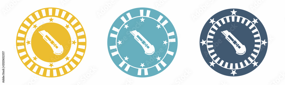 Foto Cutting knife icon