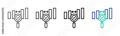 Fotografía Gap Analysis Icon Collection Different Style Outline
