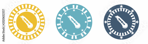 Foto Cutting knife icon