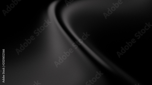 abstract black gradient background with curves or folds that divide the composition dynamically and have a grain texture