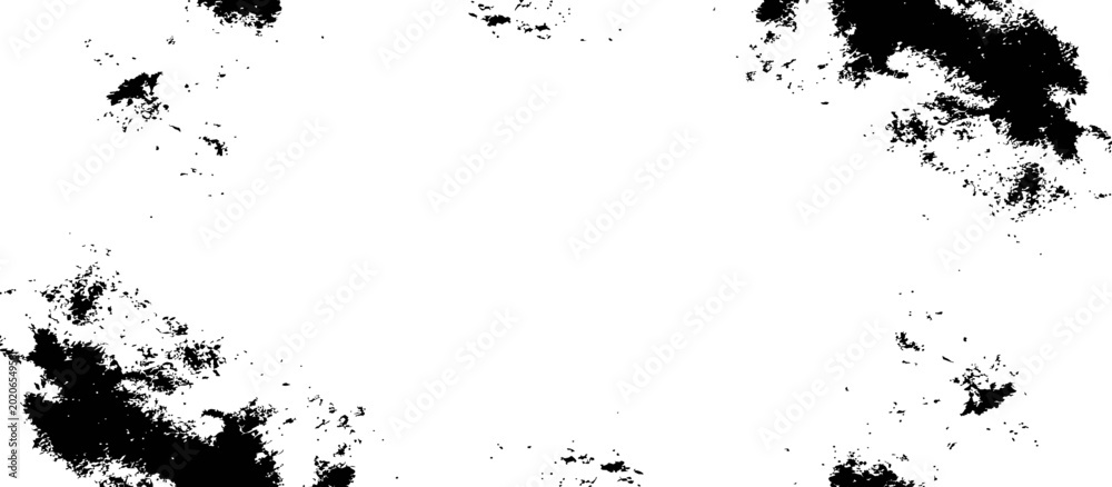 Fototapeta premium Abstract Grunge Splatter Overlay Texture Black and White