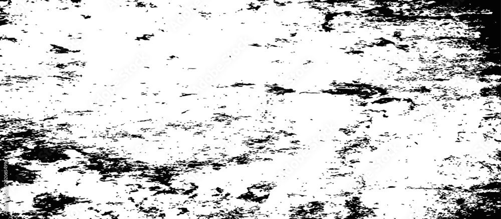 Fototapeta premium Black and White Grunge Overlay Texture Vector Background Abstract Distressed Scratched Rough Surface Graphic Element