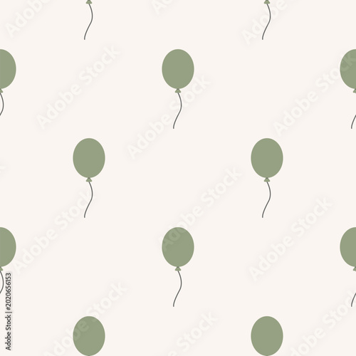 Seamless pattern of simple flat balloon illustration