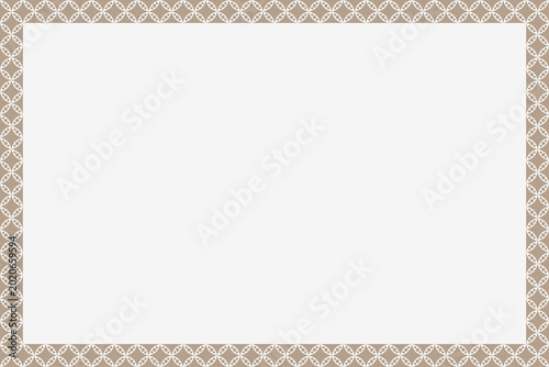 Simple flat floral frame background with copy space.