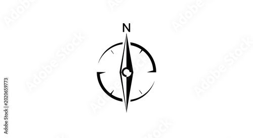 Foto Compass Rose Icon - Navigational Tool for Direction and Exploration