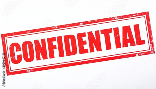 CONFIDENTIAL stamp graphic bold red rectangular restricted document 