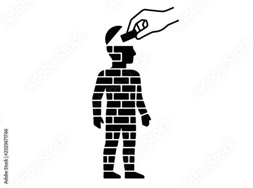 Human Character Construction Concept Illustration