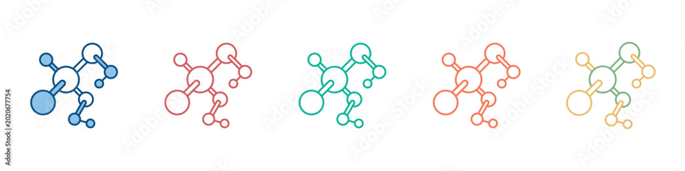 Obraz na płótnie Nanotechnology Icon Set Multiple Style Collection