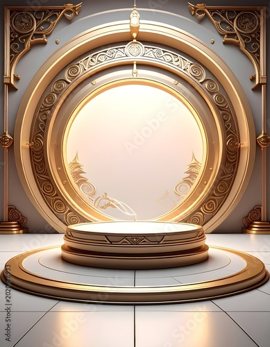 golden frame on the wall