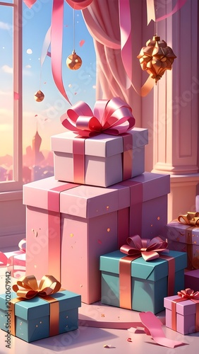 gift box with ribbon