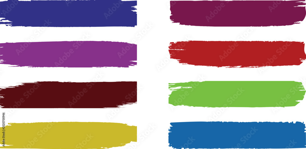 Photography Colorful Brush Stroke Set
