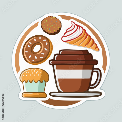 Assortment of Sweet Treats and Coffee