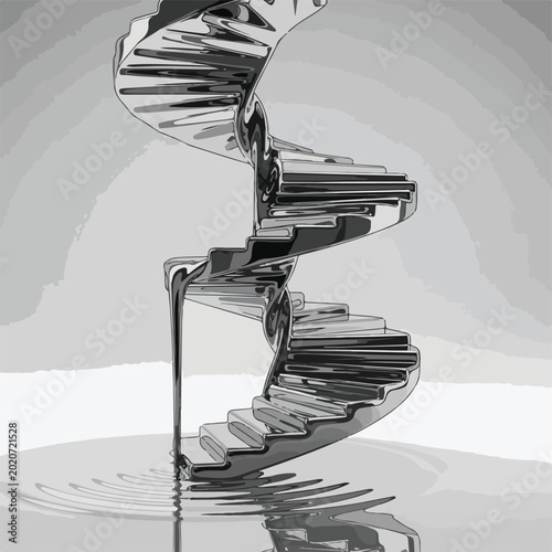 Metal DNA Double Helix Structure with Liquid Metal Flow