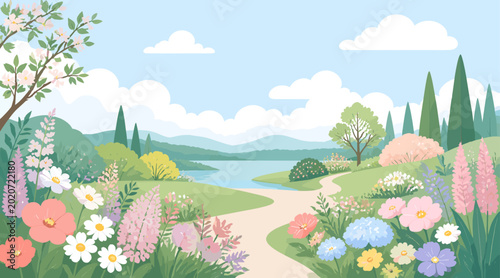 A soft, modern floral illustration with pastel tones, perfect for calming wellness branding or a creative website background.