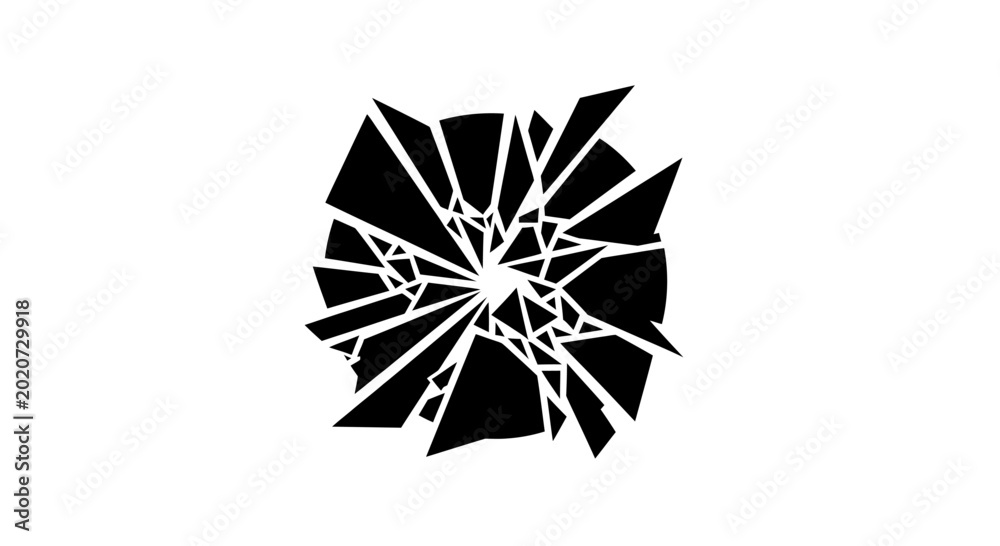 Fototapeta premium Abstract Shattered Glass Effect Vector Illustration