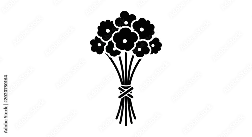 Εκτύπωση καμβά Flowers arranged in a decorative bouquet serve as a classic symbol for celebrations and heartfelt gifts