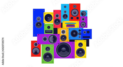 Foto Colorful Loudspeakers Collection