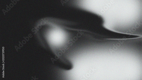 Photos Black and white grainy gradient background, dark monochromatic noise texture ban