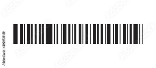 Konstfotografi Long barcode vector illustration, extended barcode symbol design