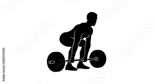 Cuadro en lienzo Weightlifter performs a deadlift exercise while training in a gym setting for strength and fitness