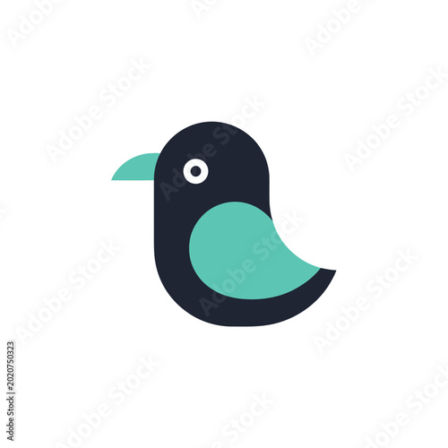 Modern abstract bird logo design, vector illustration